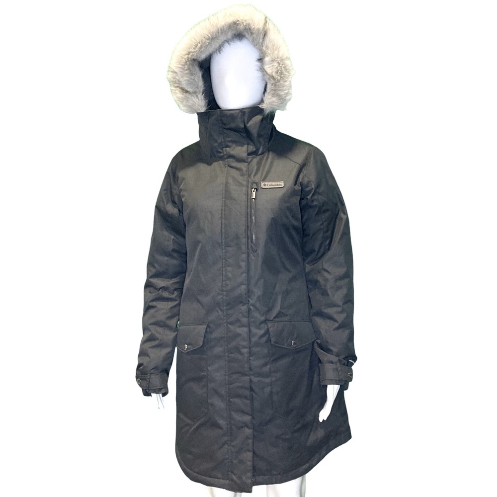 NWT Columbia Black Suttle Mountain Long Insulated Jacket -Sz S - Picture 3 of 11